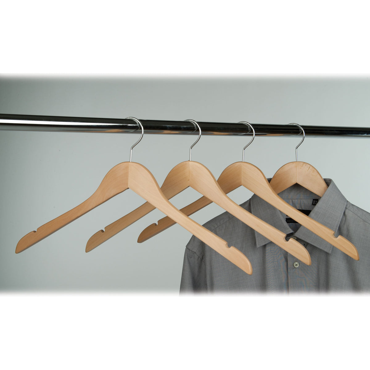 International Hanger, Black Plastic Tubular Clothes Hangers with Pant Bar  and Hooks for Straps, 36 Pack