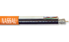 Superior Essex Cable 24 AWG Residential Broadband Riser Coax RG 6 Quad Shield Category 5e and Optical Fiber Cable