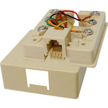 Vertical Cable 026-154IV 6 Conductor Modular Telephone Surface Jack Ivory (Pack of 100)