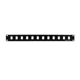 Vertical Cable 043-380/12 12 Port Blank Patch Panel 1U Black