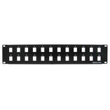 Vertical Cable 043-382/24 24 Port Blank Patch Panel Black