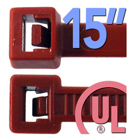 Vertical Cable 045-T50L2C2UL 15″ Cable Ties Plenum c(UL) Listed Red (Pack of 100)