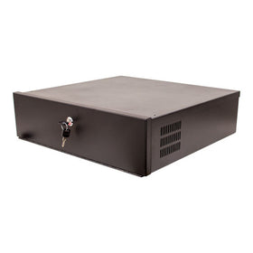Vertical Cable 047-DVR-2124 24 Inch DVR Security Lockbox Black