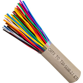Vertical Cable 052-443GY 1000ft 24 AWG 100P Solid BC CMR PVC Jacket CAT3 UTP Cable Gray