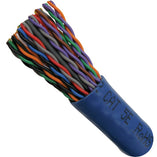 Vertical Cable 054-454BL-500 24 AWG 25P CAT5E Power Sum Communications Cable 500FT Blue