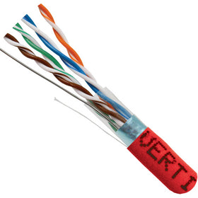Vertical Cable 057-473/S/RD 24/8C Solid BC PVC Jacket CAT5E STP Cable Pull Box 1000FT Red
