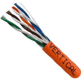 Vertical Cable 058-1936/ST/OR 24/8C Stranded BC CU CAT5E UTP PVC Jacket Pull Box 1000ft Orange