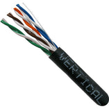 Vertical Cable 058-476/ST/BK 24/8C Stranded BC CU CAT5E UTP PVC Jacket Pull Box 1000ft Black