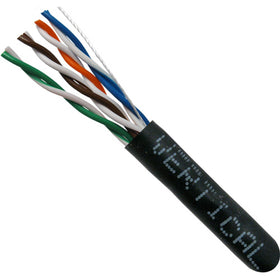 Vertical Cable 058-476/ST/BK 24/8C Stranded BC CU CAT5E UTP PVC Jacket Pull Box 1000ft Black