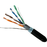 Vertical Cable 059-486/CMXT 24/8C CAT5E CMXF Shielded Solid BC Direct Burial UV Rated 1000ft Pull Box Black