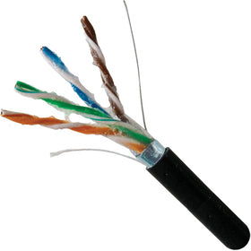 Vertical Cable 059-487/S/CMXF 24/8C CAT5E CMXF Shielded Solid BC Direct Burial 1000ft Pull Box Black