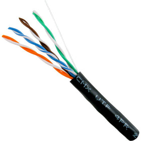 Vertical Cable 059-491/CMX2K 24/8C CAT5E CMX Solid Bare Copper DB Outdoor Rated 2000ft Pull Box Black