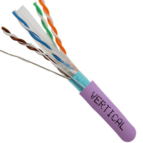 Vertical Cable 062-502/S/PR 23/8C CAT6 F/UTP Shielded Solid Bare Copper 1000ft Purple