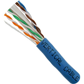 Vertical Cable 064-485/A/BL 23/8C CAT6A (Augmented) 10Gb UTP Solid BC Cable 1000ft Pull Box Blue