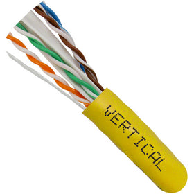 Vertical Cable 064-693/A/YL 23/8C CAT6A (Augmented) 10Gb UTP Solid BC Cable 1000ft Pull Box Yellow