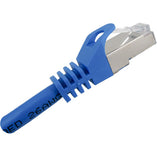 Vertical Cable 076-1047/7BL 26 AWG 7FT CAT6A Shielded Stranded BC Patch Cord Boot and Protector Blue (Pack of 10)