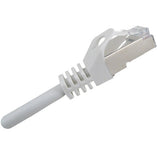 Vertical Cable 076-1044/5WH 26 AWG 5FT CAT6A Shielded Stranded BC Patch Cord Boot and Protector White (Pack of 10)