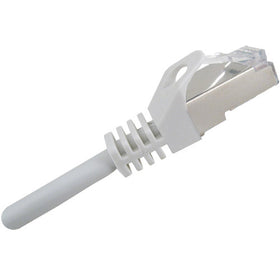 Vertical Cable 076-1044/5WH 26 AWG 5FT CAT6A Shielded Stranded BC Patch Cord Boot and Protector White (Pack of 10)