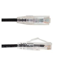 Vertical Cable 077-2037/3BK 28AWG CAT6A 3ft Stranded BC Mold-Injection-Snagless Patch Cord Slim Type Black