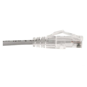 Vertical Cable 077-2022/1GY 28AWG CAT6A 1ft Stranded BC Mold-Injection-Snagless Patch Cord Slim Type Gray