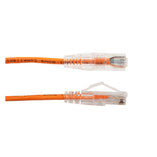 Vertical Cable 077-2032/2OR 28AWG CAT6A 2ft Stranded BC Mold-Injection-Snagless Patch Cord Slim Type Orange