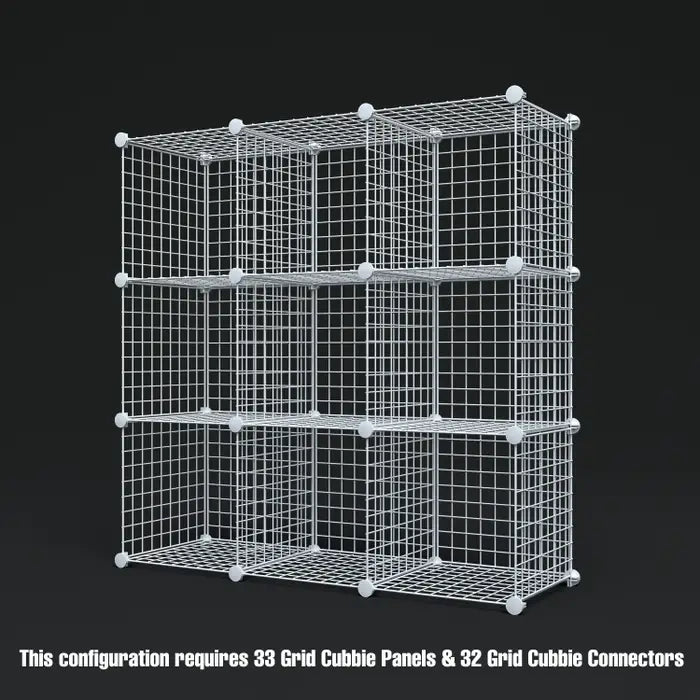 White Grid Cubbie Panel - 14"L X 14"W Econoco GS14/W (Pack of 48)