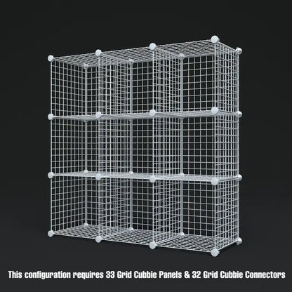 White Grid Cubbie Panel - 14"L X 14"W Econoco GS14/W (Pack of 48)