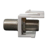 Vertical Cable 037-319WH F81 Coaxial Keystone Insert White (Pack of 100)