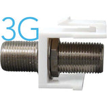 Vertical Cable 037-319WH/3G F-81 Keystone Insert White (Pack of 100)