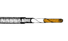 HW057 Apparatus &amp; Motor Lead Wire, TGGT 600 Volt UL 250&deg;C TFE Teflon &reg; / Ceramic Tape Insulation TFE Teflon &reg; / Impregnated Glass Braid Jacket Flexible Strand Nickel-Coated Copper Conductor - 2 AWG