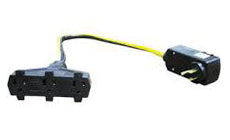 US Wire and Cable Temp Flex 35 Triple Outlet Pow-R-Block with GFCI Plug