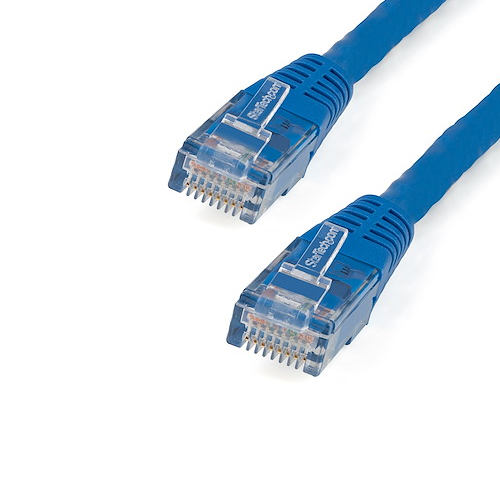 6' CAT6 6 Gigabit 650MHz 100W PoE UTP Molded W/Strain Relief Ethernet Cable