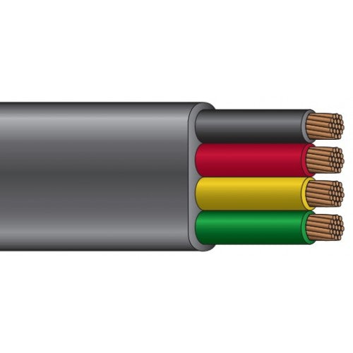 1/3 Heavy Duty Flat Jacketed Submersible Cable with Ground