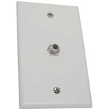 Vertical Cable 028-HWP/71 TV Nickel Wall Plate with one 3G F81 Connector White